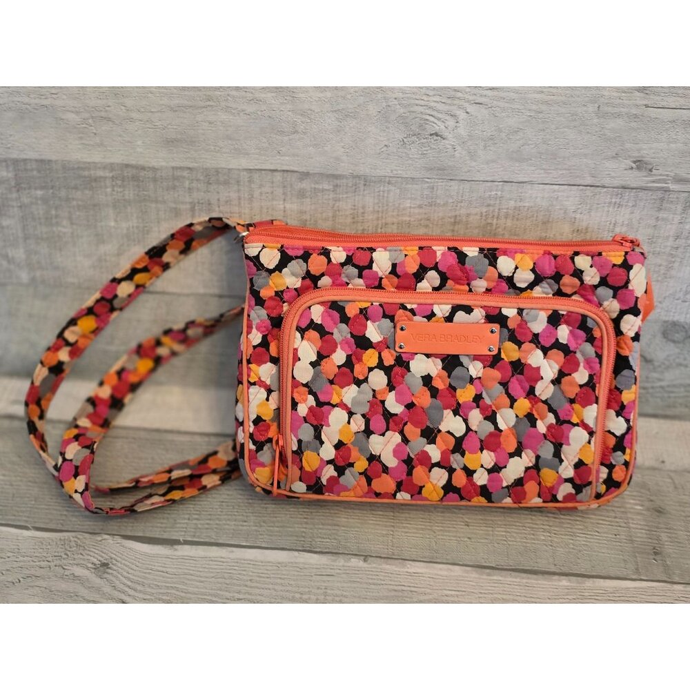 Vera Bradley Pixie Confetti Quilted Crossbody Bag With Adjustable Strap